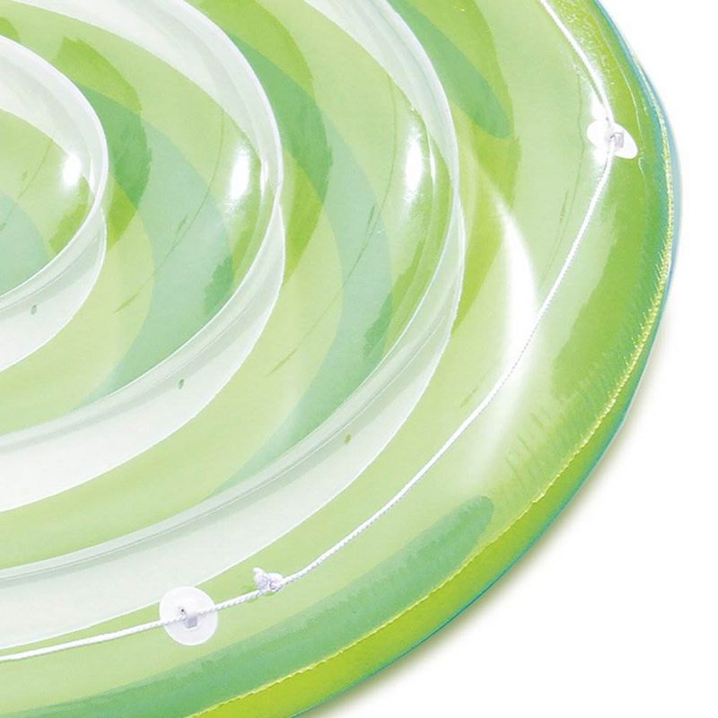 Summer Waves 65" Inflatable Splash Island Ring Pool Tube Float w/ Hibiscus Raft