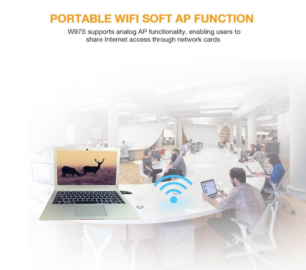 W97S 1200Mbps WIFI 2.4G and 5.8G Frequency Intelligence Dual Band AC Wireless Network Adapter with BT 4.1