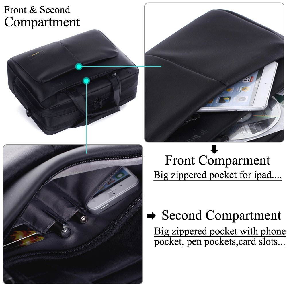 BRINCH(TM) Laptop Bag , 15.6 inch Nylon Waterproof Roomy Stylish Laptop Shoulder Messenger Bag Handle Bag Tablet Briefcase For 15-15.6 Inch Laptop/Tablet/Macbook/Notebook,Red