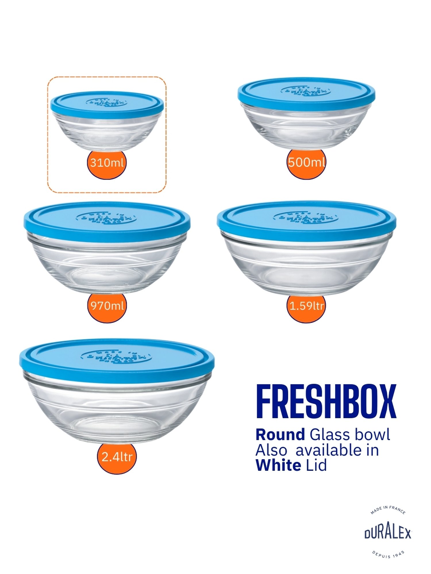 @home Nilkamal Black Polypropylene Snack Bowl With Lid (0.46 L)