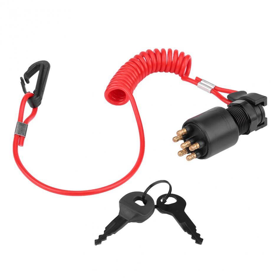 OMC BRP Johnson Evinrude Ignition Switch & Lanyard 5005801 1996 & up 765562