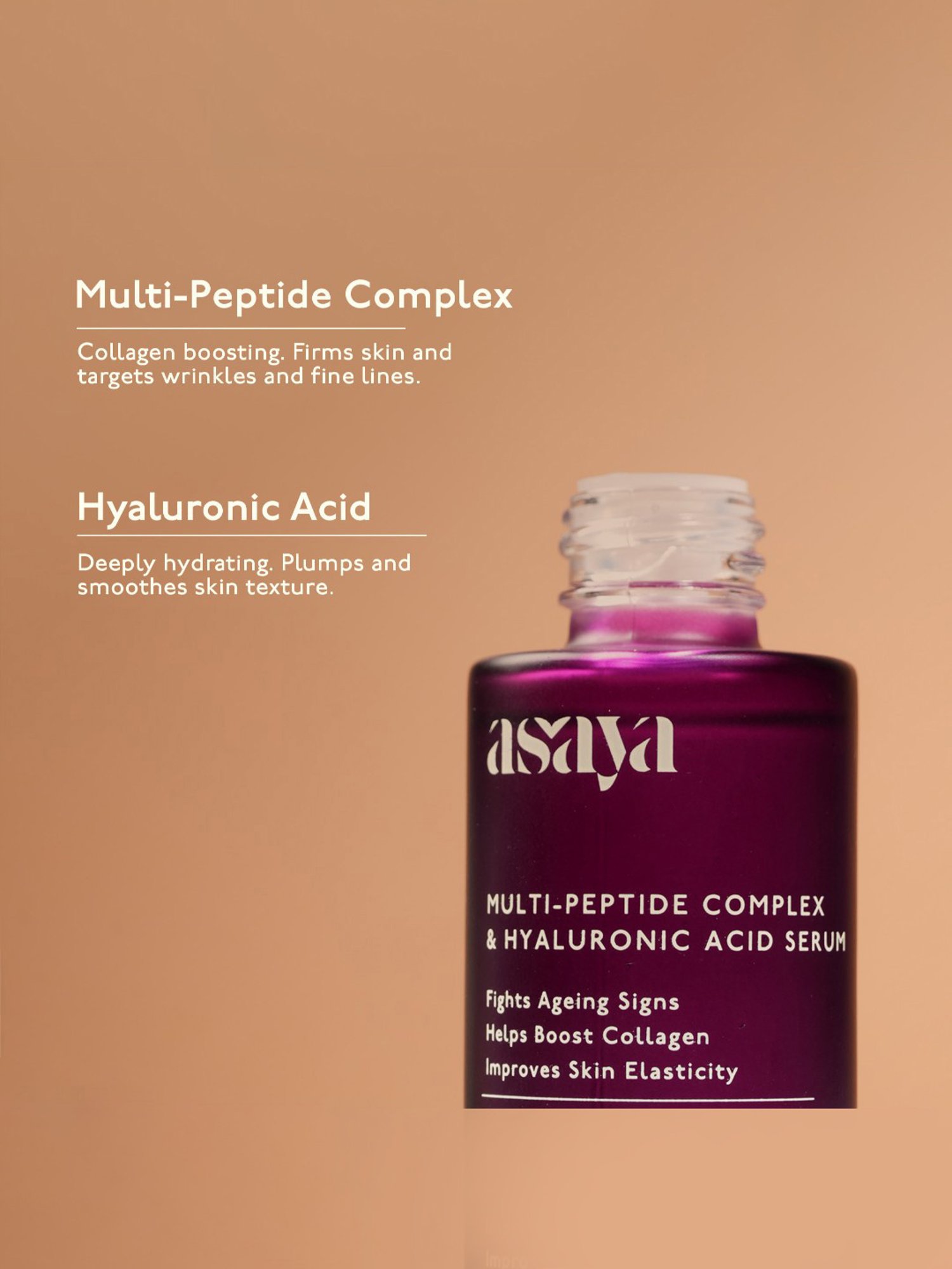 Asaya Multi Peptide Complex & Hyaluronic Acid Serum - 30 ml