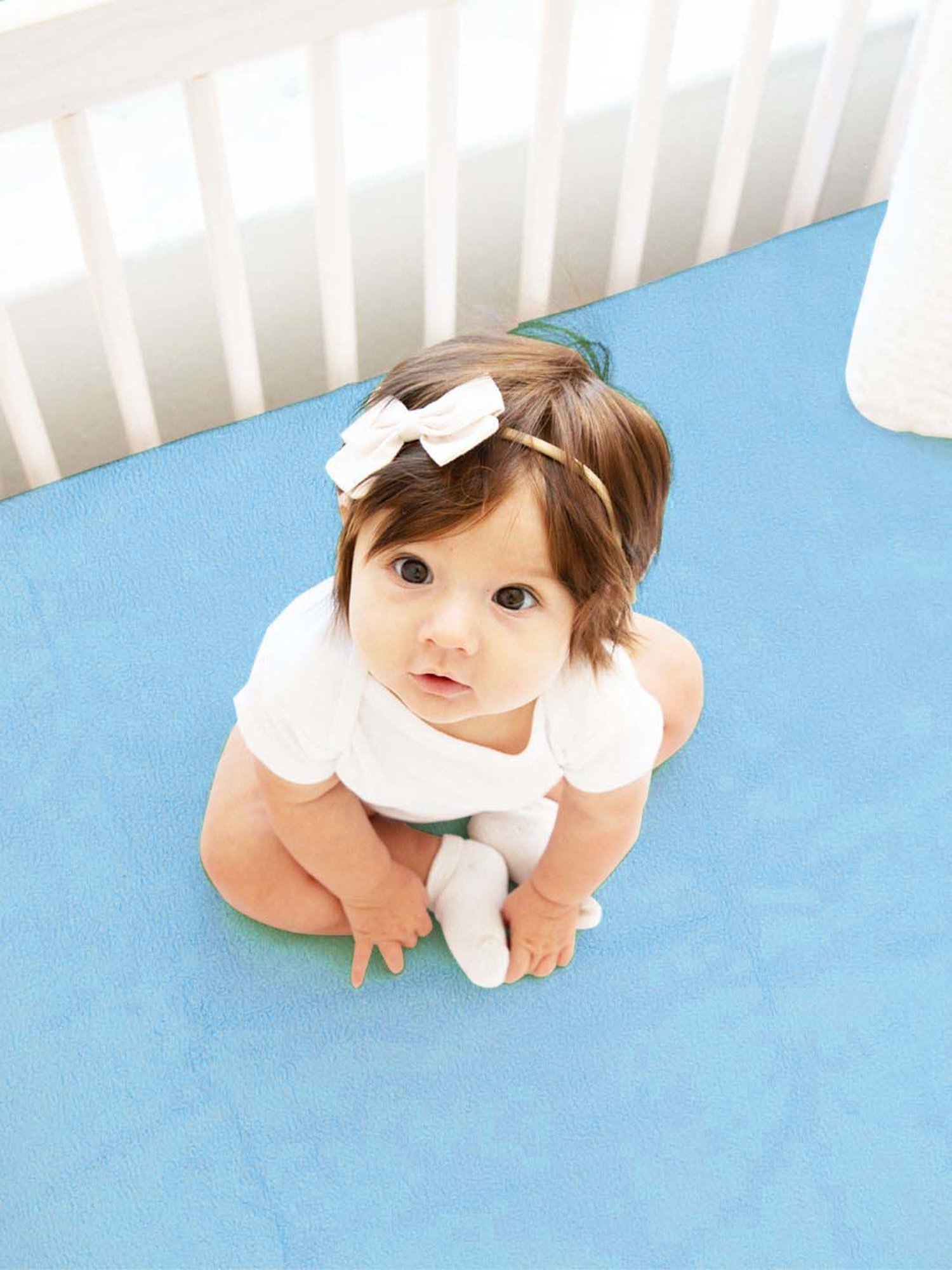 MiArcus Green Polyester 180 GSM Mattress Protectors (0-12 Month) - Set of 1