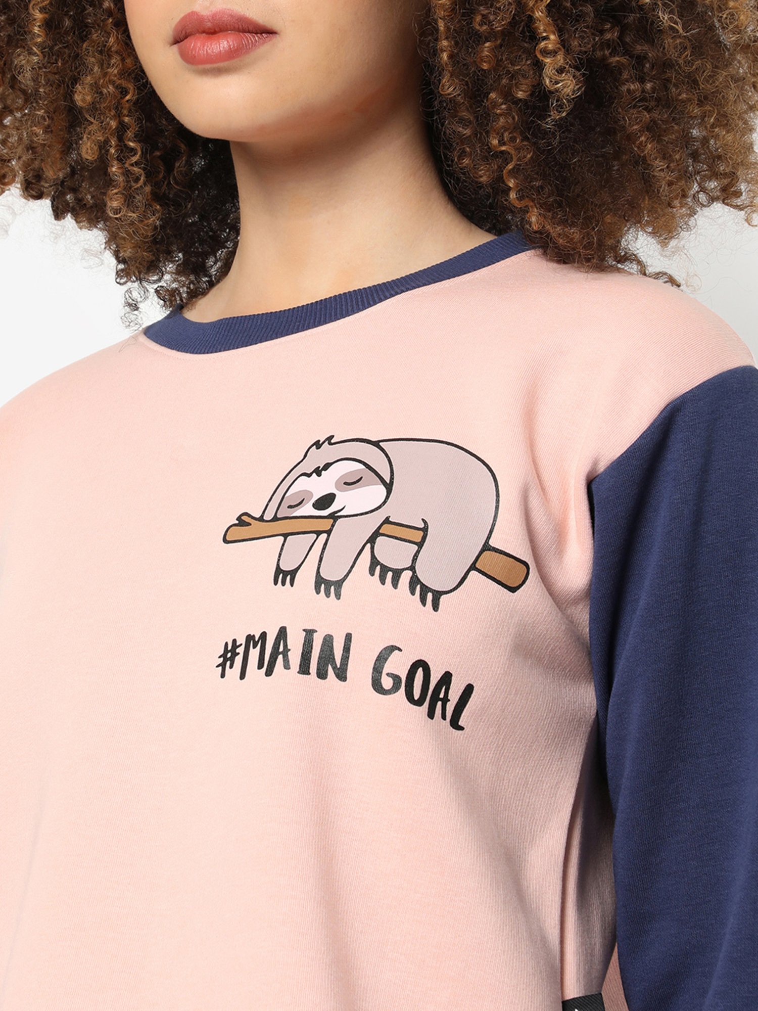 Campus Sutra Pink Cotton Graphic Print T-Shirt