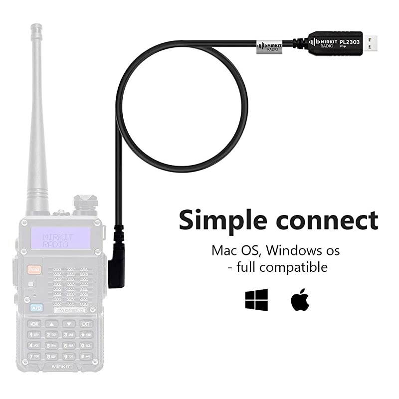 USB Baofeng Programming Cable Basic Model PL2303 Chip for Baofeng Two Way Ham Portable Radios UV5R 5RA 5R Plus 5RE bf F8HP UV3R Plus BF888SUV82 5RX3 GA2S BFF8+ H777 UV82HP