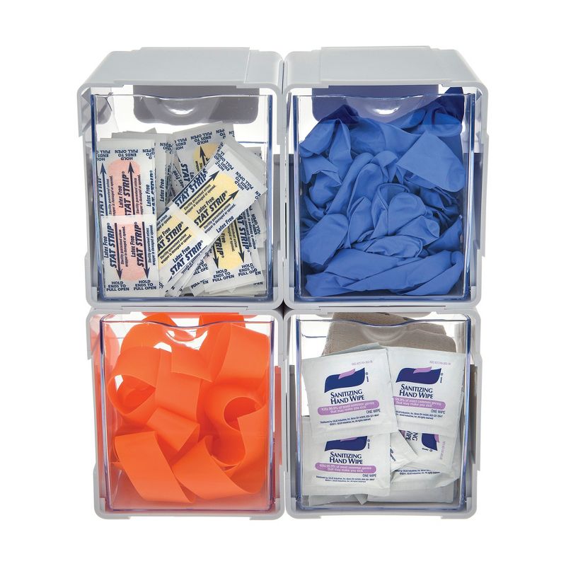 deflecto Next Gen Interlocking Tilt Bin, 4 3/4 x 5 1/4 x 5 5/8, White/Clear