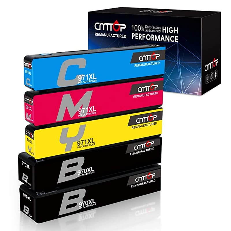 Compatible Ink Replacement for HP 970 970XL 971 971XL Ink Cartridges for HP Officejet Pro X576dw X476dw X476dn X551dw X451dn X451dw Office Printer 5Pack 2 Black 1 Cyan 1 Magenta 1 Yellow