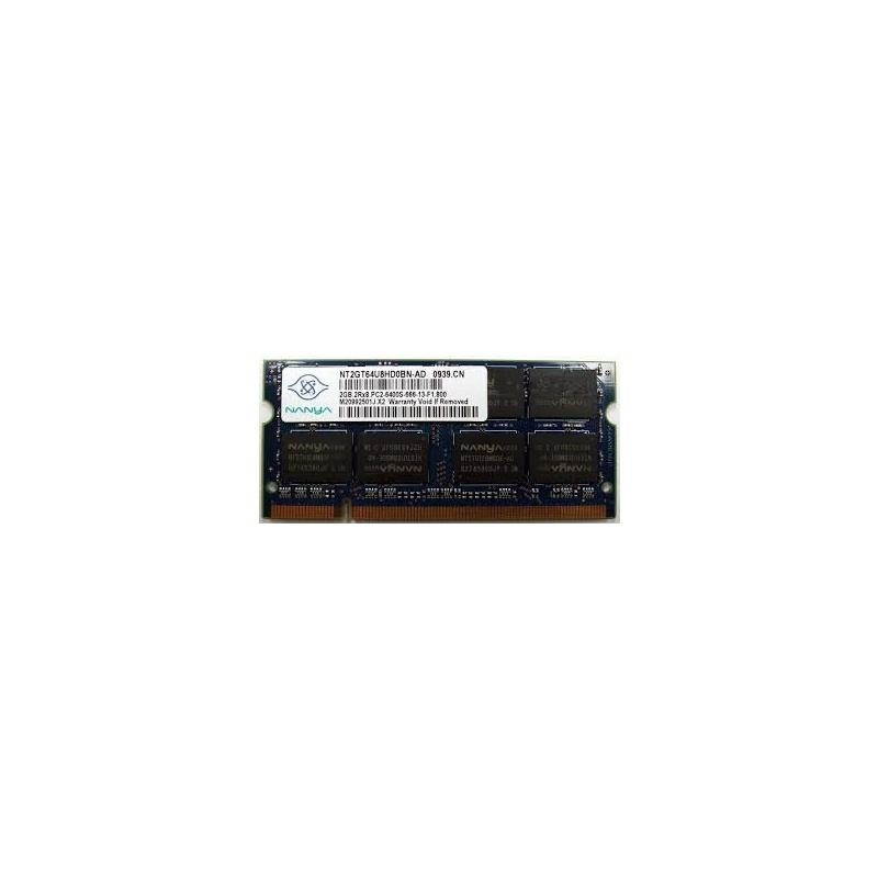 NANYANanya Nt2Gt64U8Hd0Bn-Ad Nanya 2Gb (2Rx8) 800Mhz Pc26400 Cl6 16C 128X8 Ddr22Rx8 1.8V Sodimm Memory