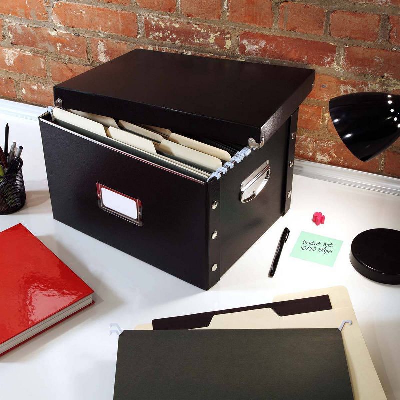 Snap-N-Store File Box - Black