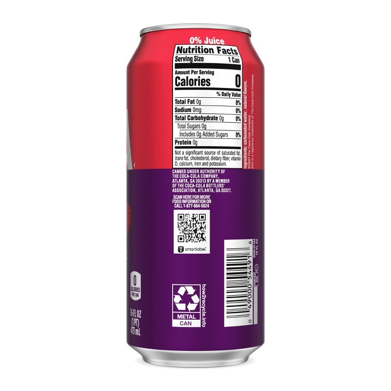 AHA Raspberry Acai Sparkling Water - 16 fl oz Can