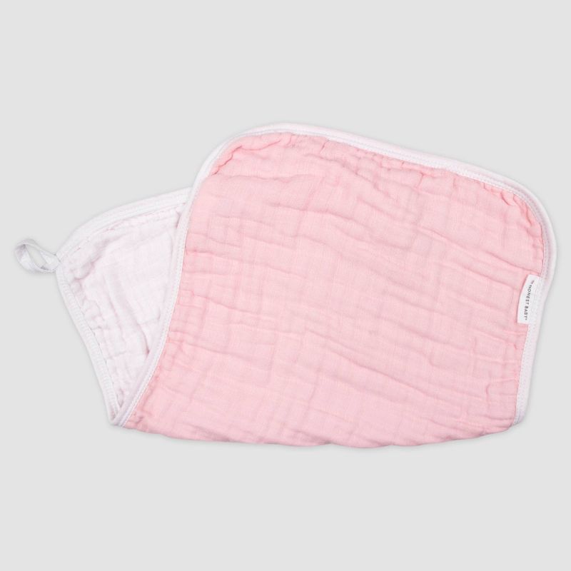 Honest Baby Girls' 4pk Organic Cotton Flutter Burp Cloth