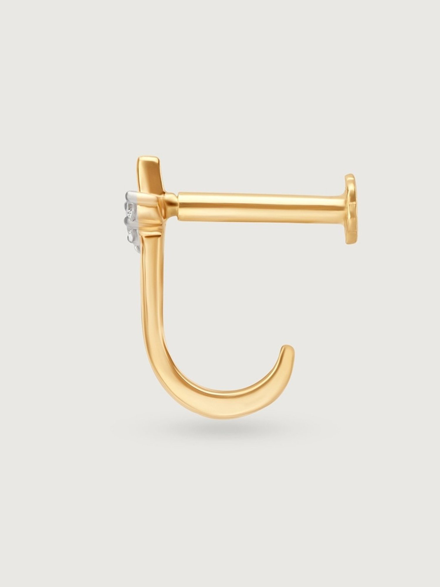 Mia by Tanishq Starstruck Nostrils 14k Gold & Diamond Nose Pin