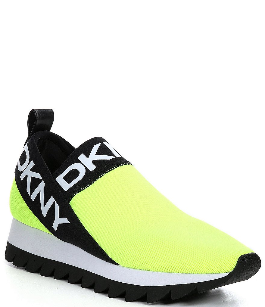 DKNY Ashton Knit Signature Logo Slip-On Sneakers