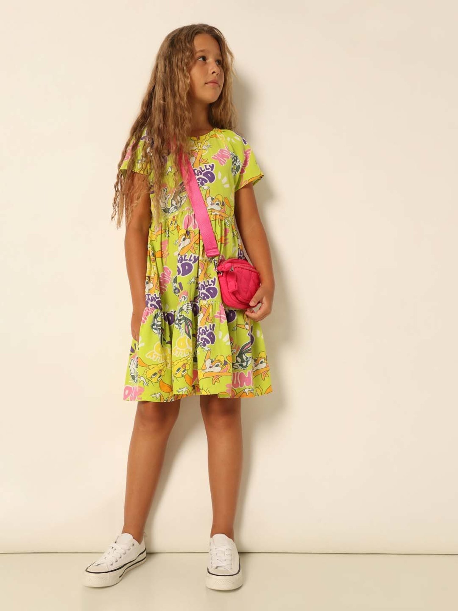 VERO MODA GIRL Green Printed Dress
