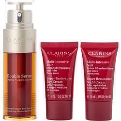 Double Serum 50ml + Super Restorative Day Cream AST 15ml + Super Restorative Night Cream AST 15ml + Double Serum Eye Sachet 0.9ml --4pcs