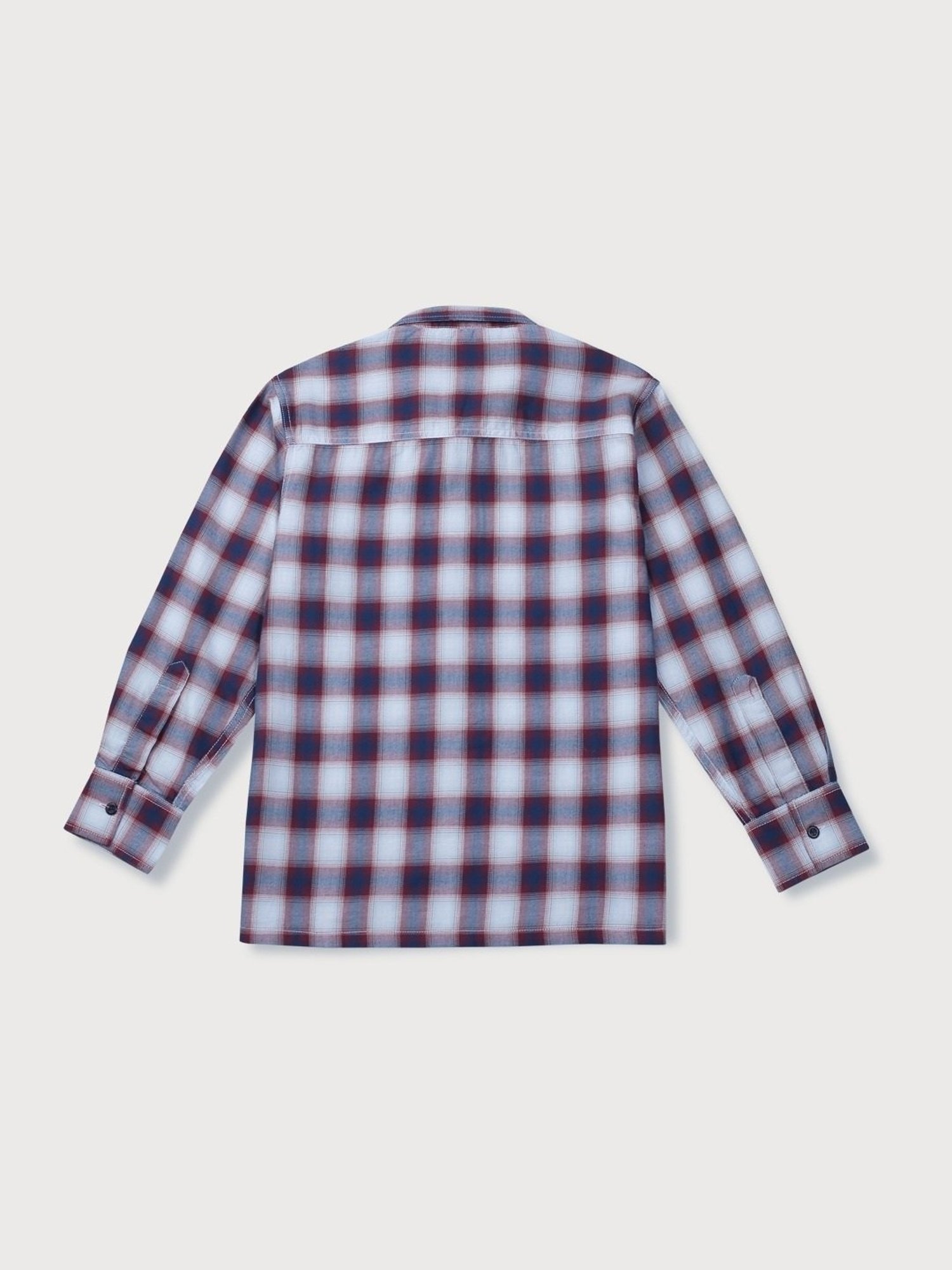 Gini & Jony Kids Red & White Cotton Chequered Full Sleeves Shirt