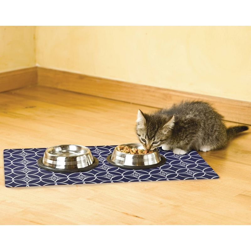 Drymate Dog and Cat Feeding Placemat - Geometric Indigo