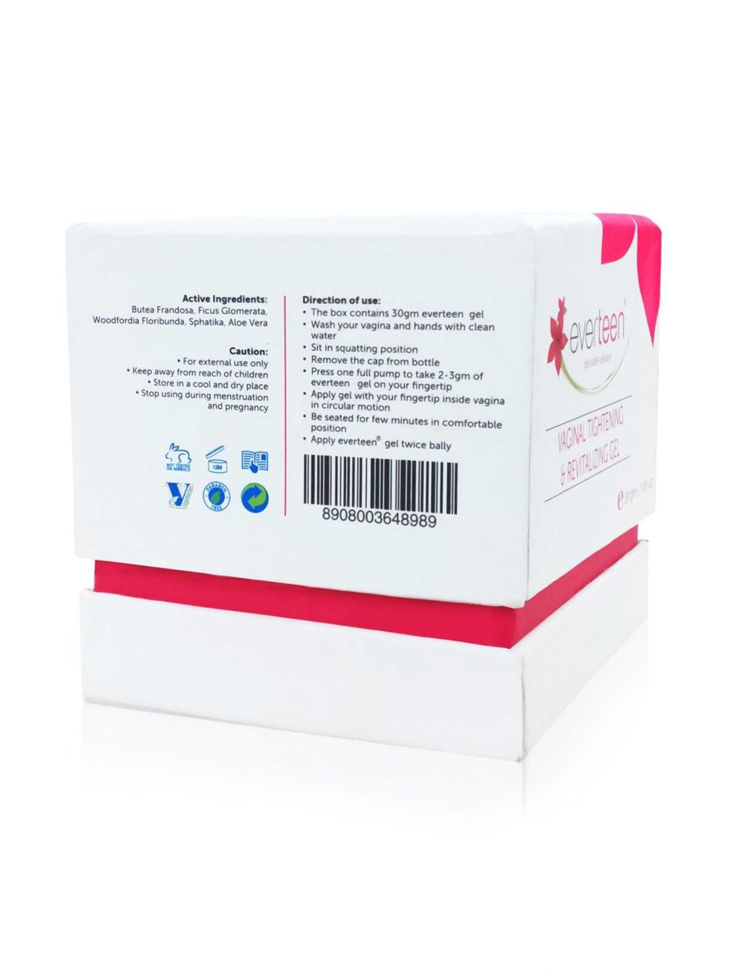 everteen Vaginal Tightening & Revitalizing Gel for Women - 1 Small Pack - 30 gm