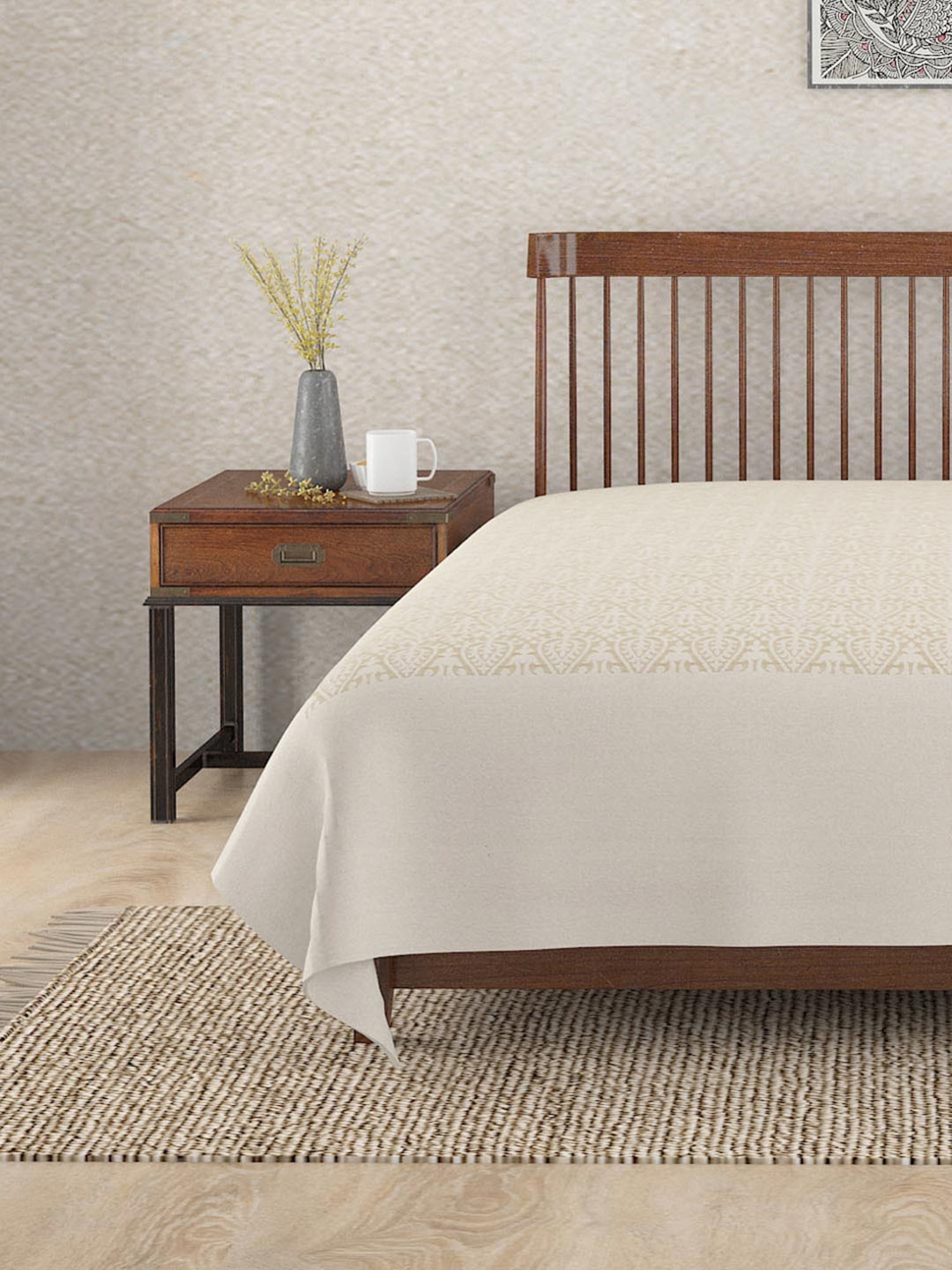 DDECOR Live beautiful Embroidery Baroque Metallic Grey 210 TC Cotton Comforters - Set of 3