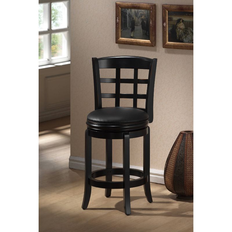 29" Kyoto Swivel Barstool Black - Boraam