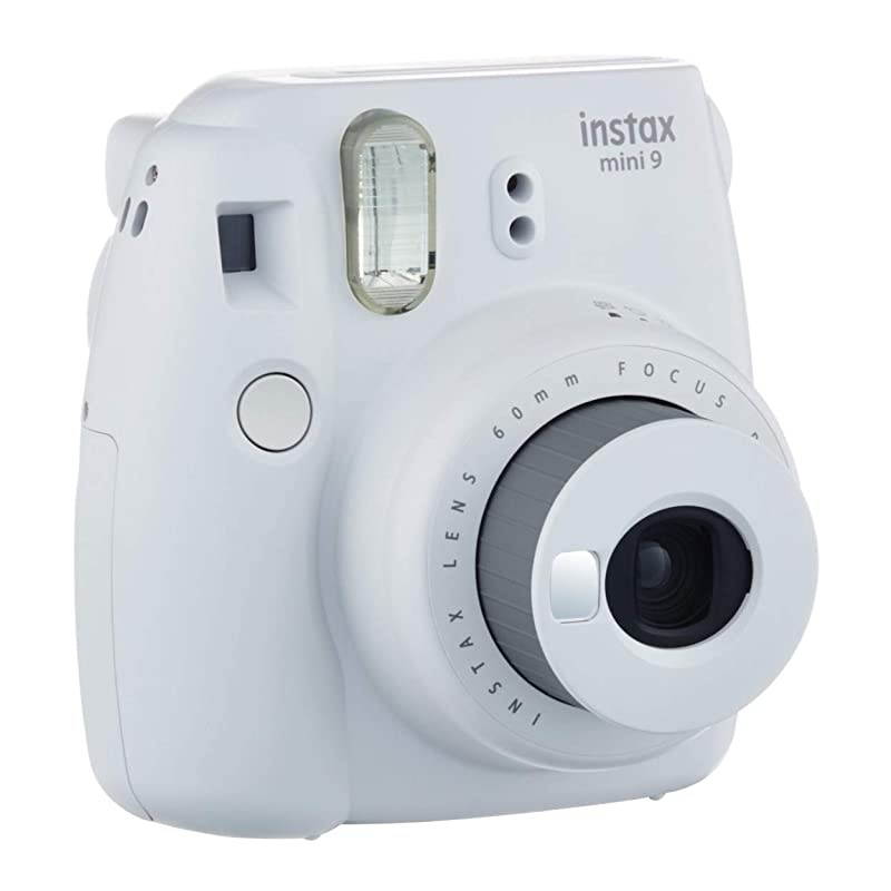 instax Mini 9 Instant Camera (Smokey White) with 40 Twin Film Pack and 7-1 Accessory Bundle (4 Items)