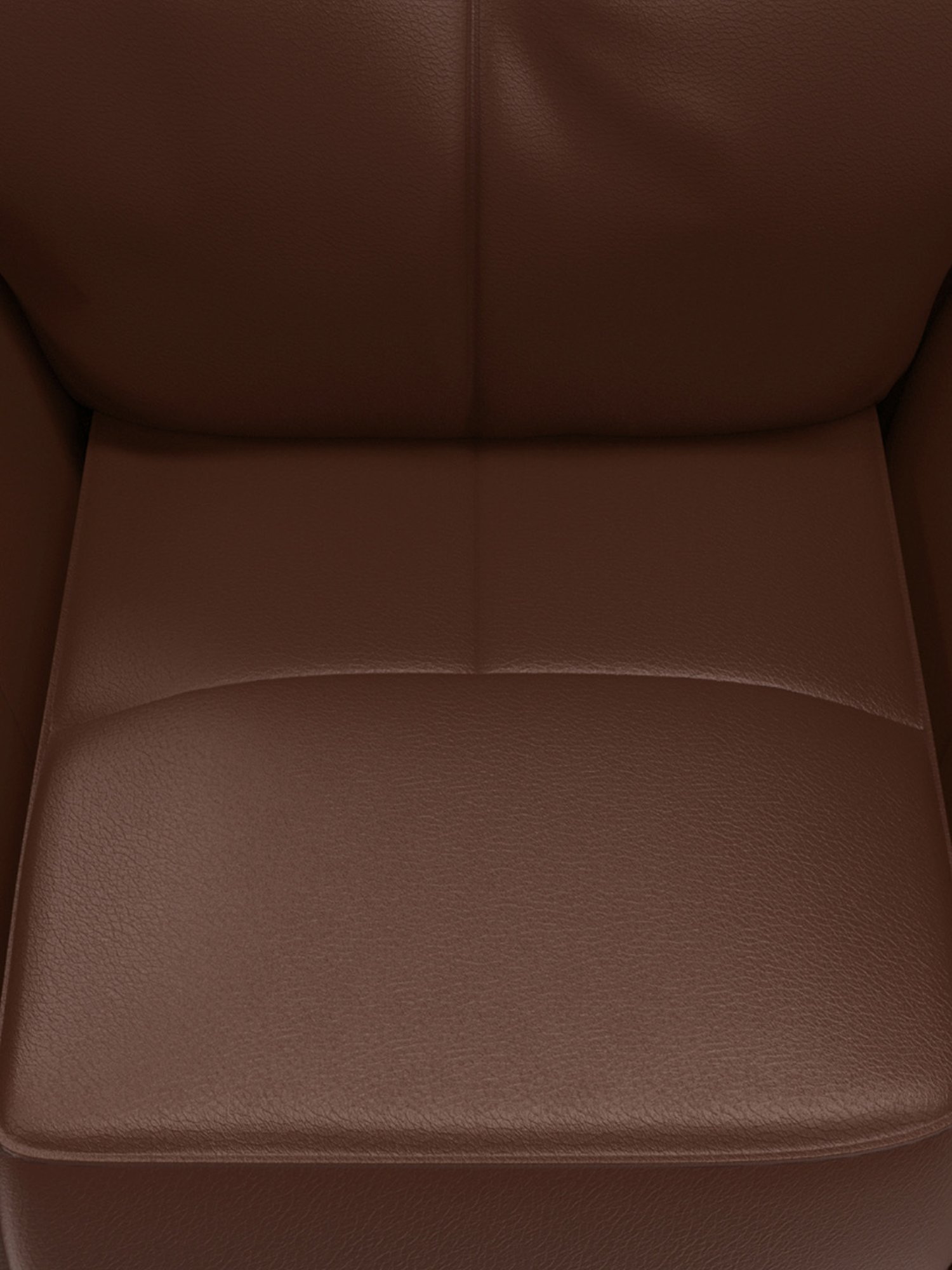 Godrej Interio Orlando Brown Leatherette 1 Seater Sofa