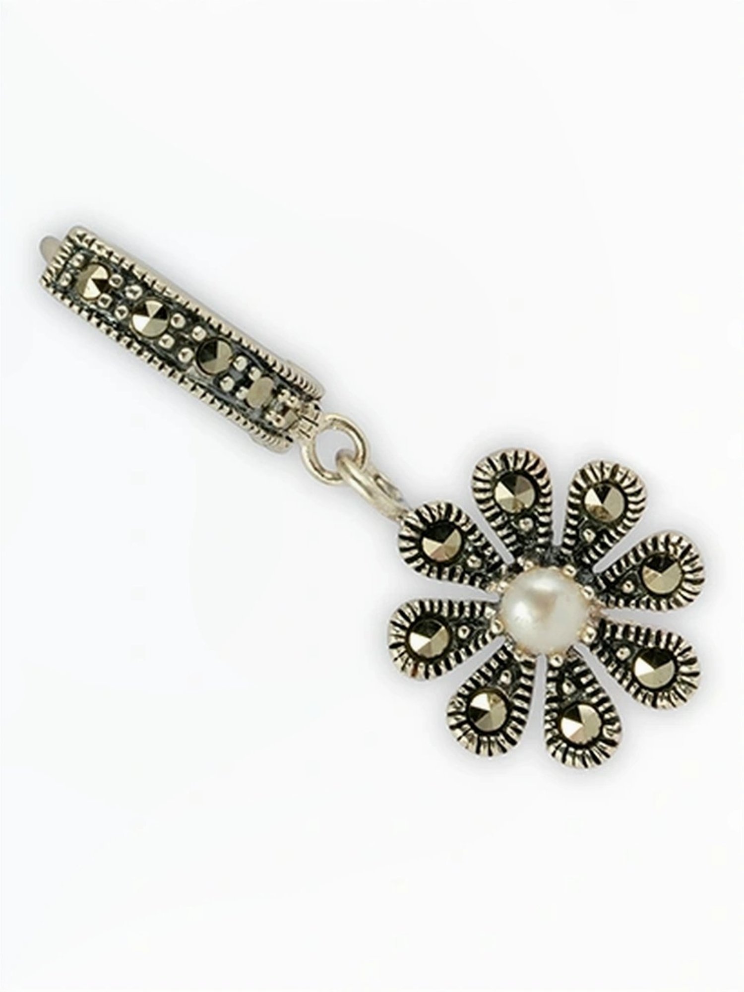 Touch925 Sterling Silver Twist Minimal Hoop Drop Earrings for Women & Girls