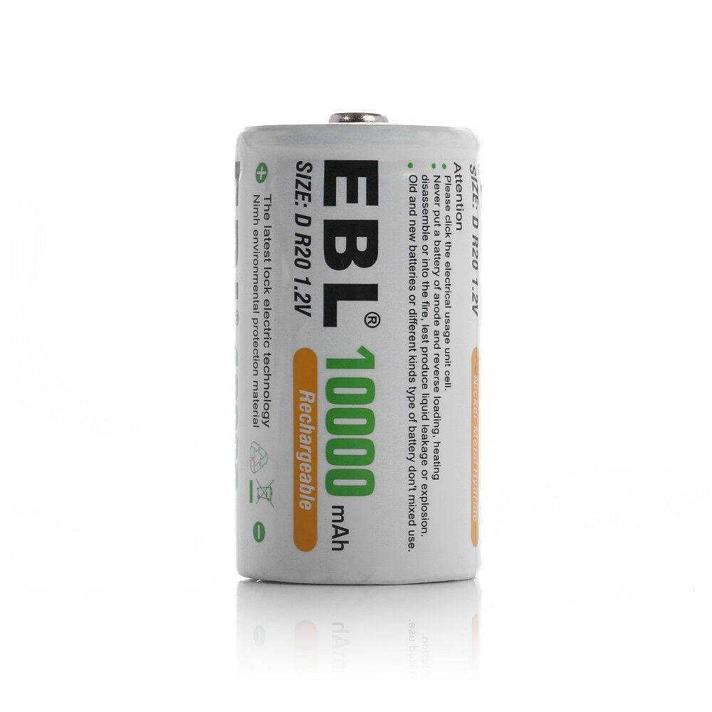 Lot   1.2v C D Size Cell 5000mAh 10000mAh NiMH Rechargeable Batteries /Charger