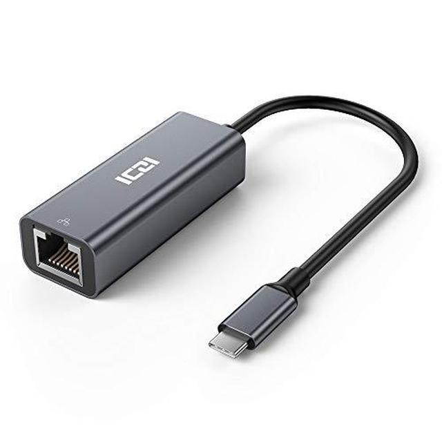 USB C Ethernet Adapter, USB Thunderbolt 3 LAN Adapter, Gigabit Dongle Compatible for MacBook Pro 2018, iPad Pro 2018, Surface Book 2, Galaxy S9 and More - Gray