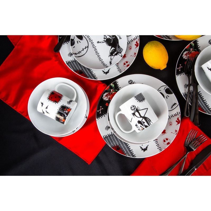Seven20 The Nightmare Before Christmas Patched Up 16-Piece Dinnerware Set