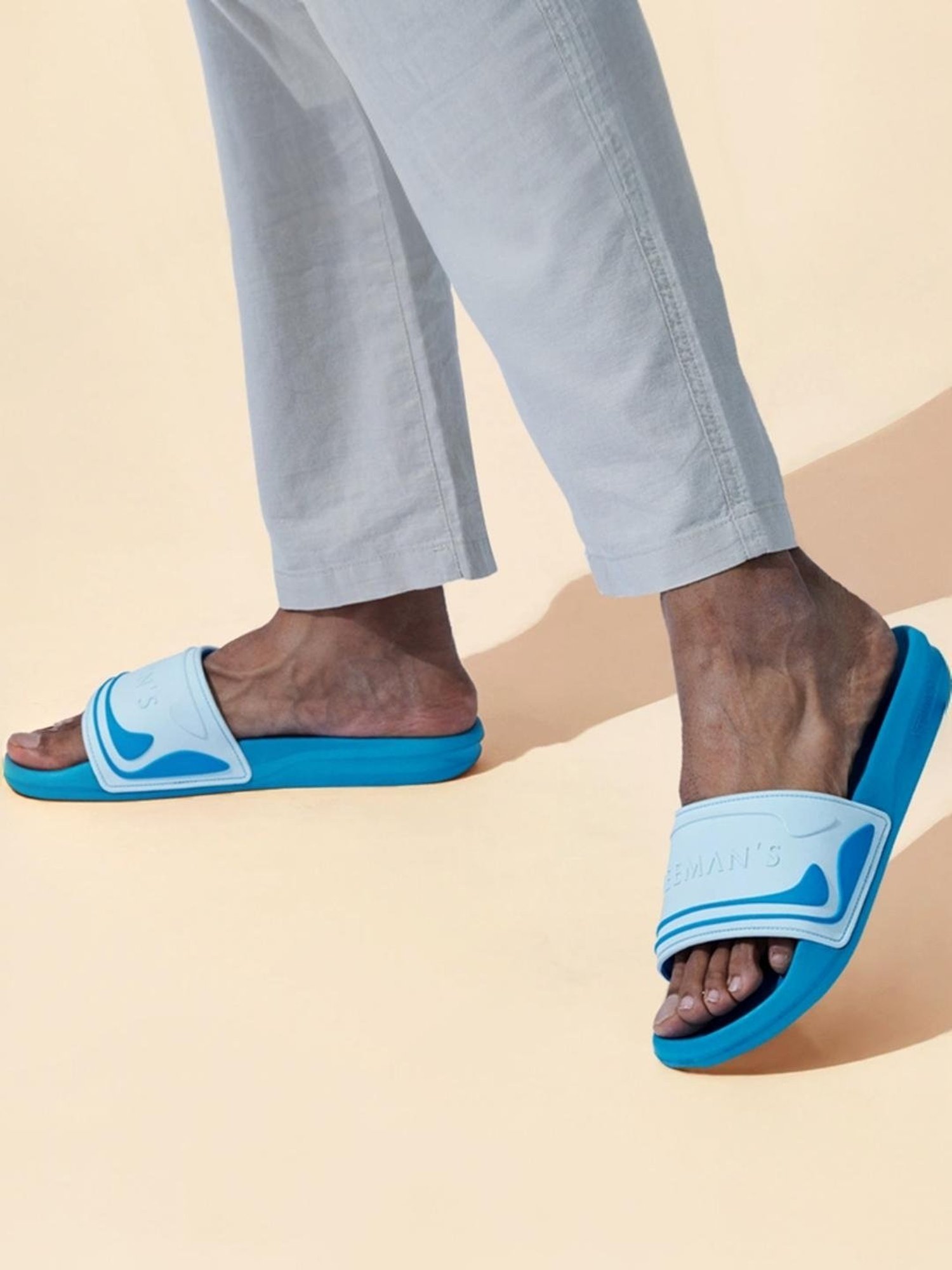 Neemans Men's Travel Blue Slides