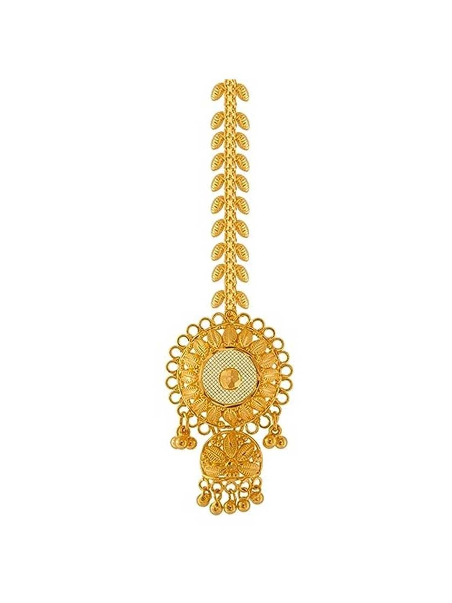 P.C. Chandra Jewellers 22k Yellow Gold Maang Tikka For Women
