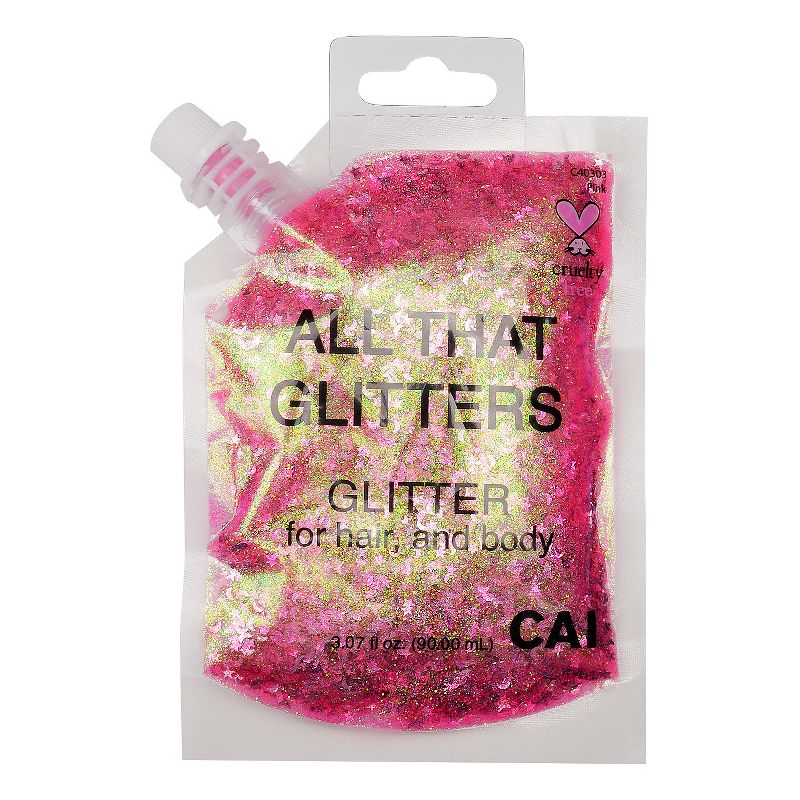 CAI All That Glitters All Over Body & Hair Glitter Pink - 3.19oz