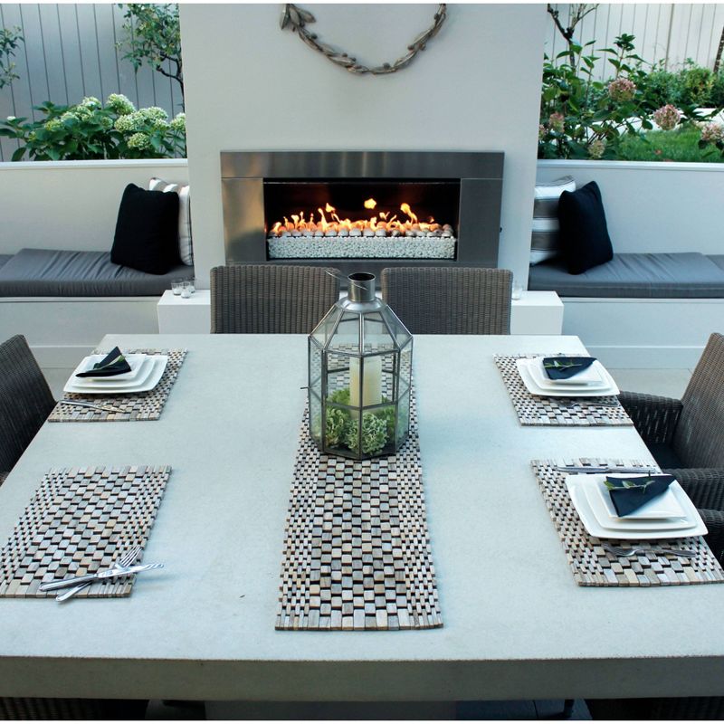 2pk Rosewood Placemats White - Hip-o Modern Living