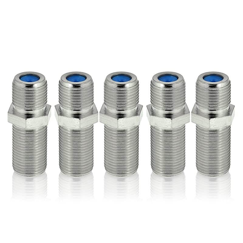 F81 Splice Connector 5 Pack 3GHz Female to Female FType Coaxial Cable Extension Part CONNF815PKX