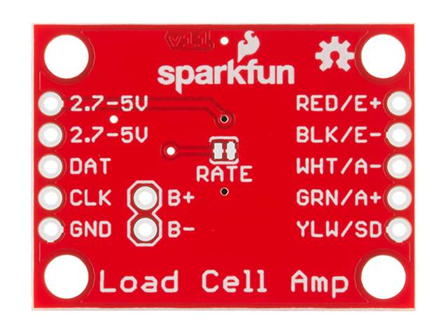 SparkFun Load Cell Amplifier - HX711 Small Breakout Board Read Load Cells to Measure Weight Four-wire Wheatstone Bridge Configuration Connect to Sensors Build Scale Process Control Presence Detection