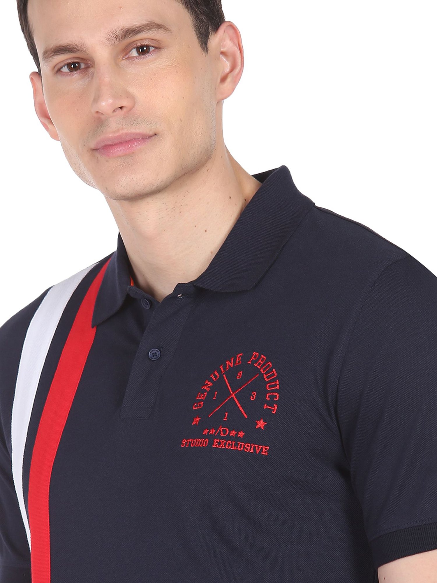 AD by Arvind Navy Polo T-Shirt