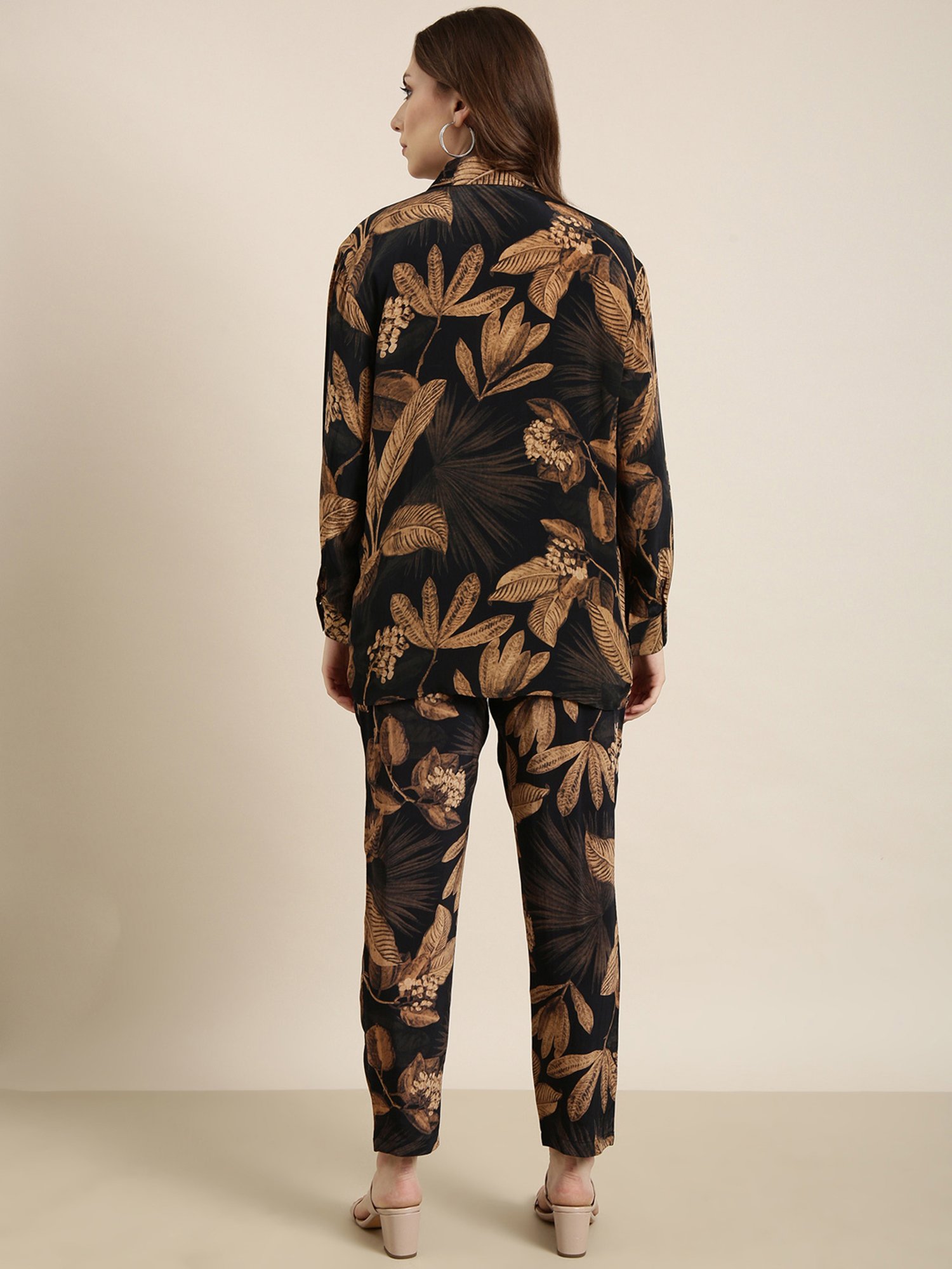 SHOWOFF Navy Printed Co-Ord Set