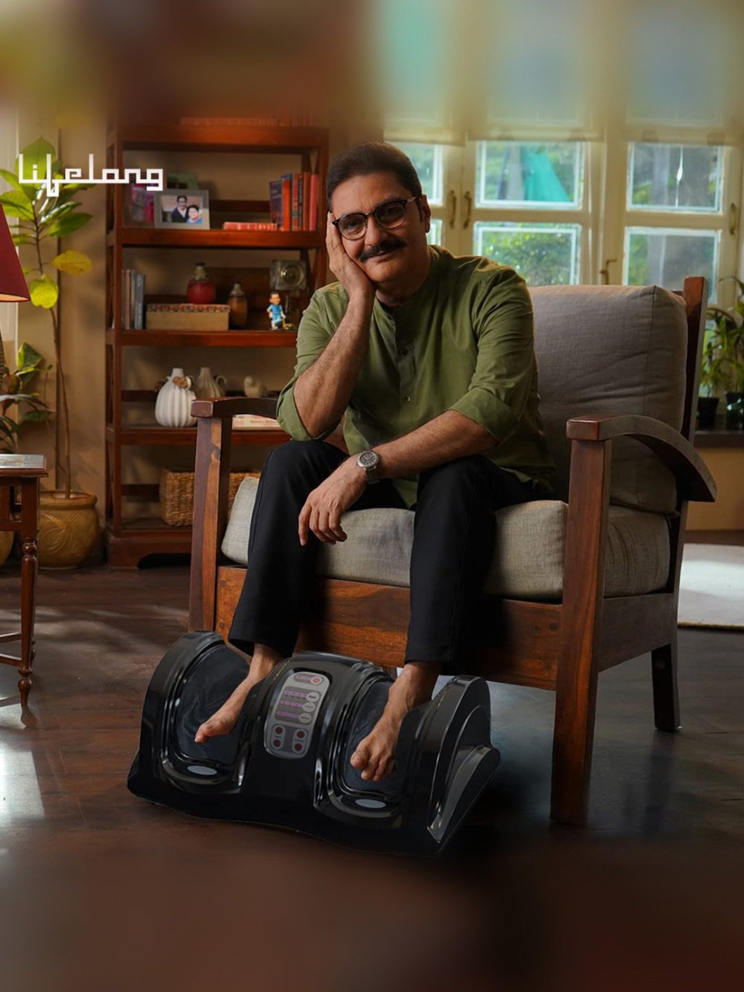 Lifelong LLM486 Foot Massager for Foot Pain with 4 Automatic Programs (Black)