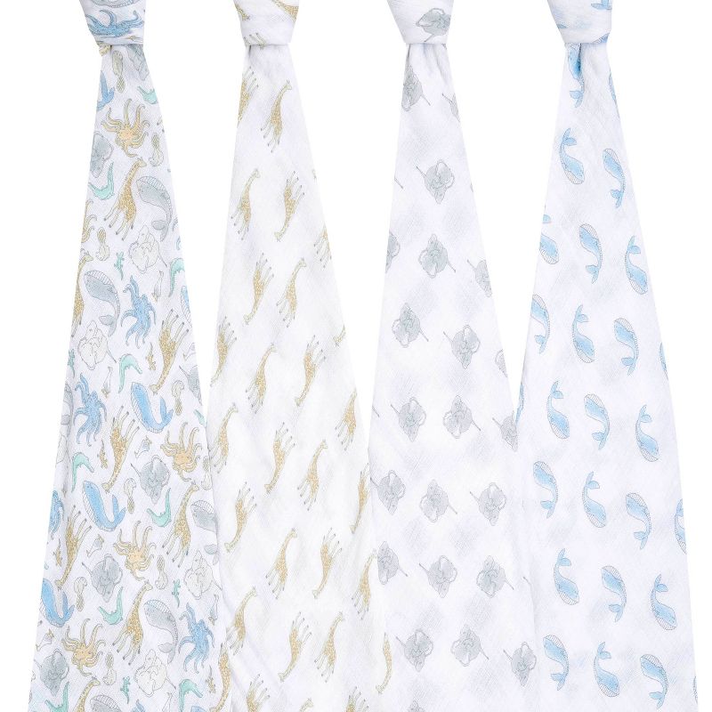 aden + anais Swaddle Swaddle Wrap Natural History - 4pk