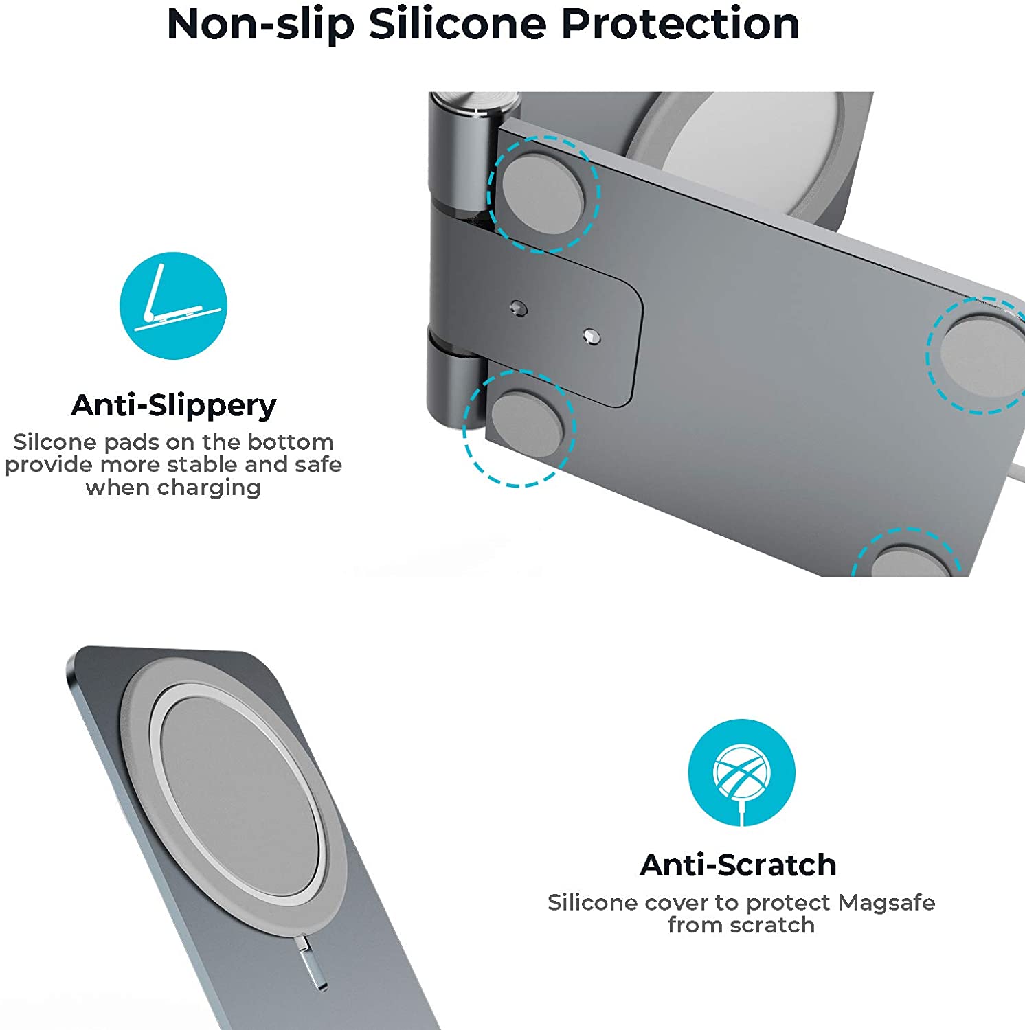 Ochine Stand for Magsafe Charger Adjustable Charging Station Dock for iPhone 12 Pro Max Mini Wireless Charger