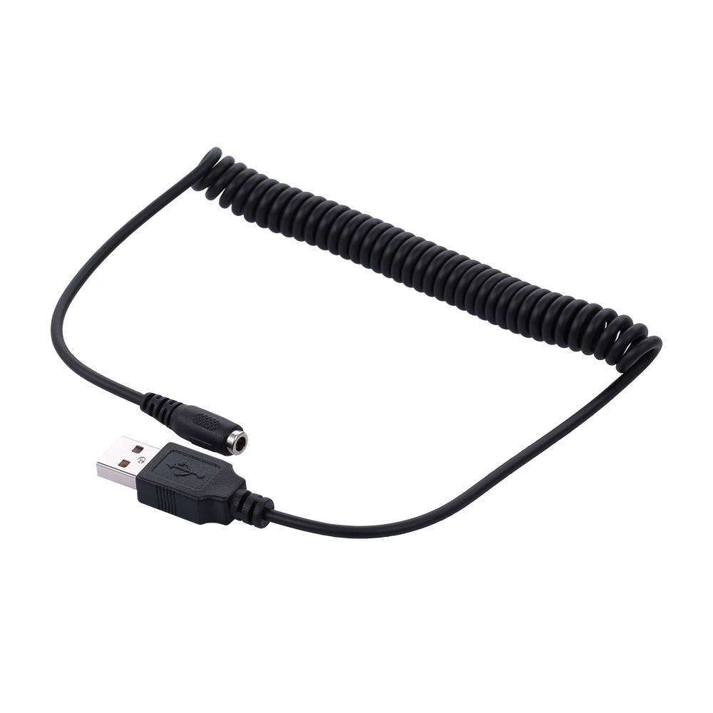 USB Male to DC 3.5 x 1.1 Female Power Cable Spring Power Line for PC Computer