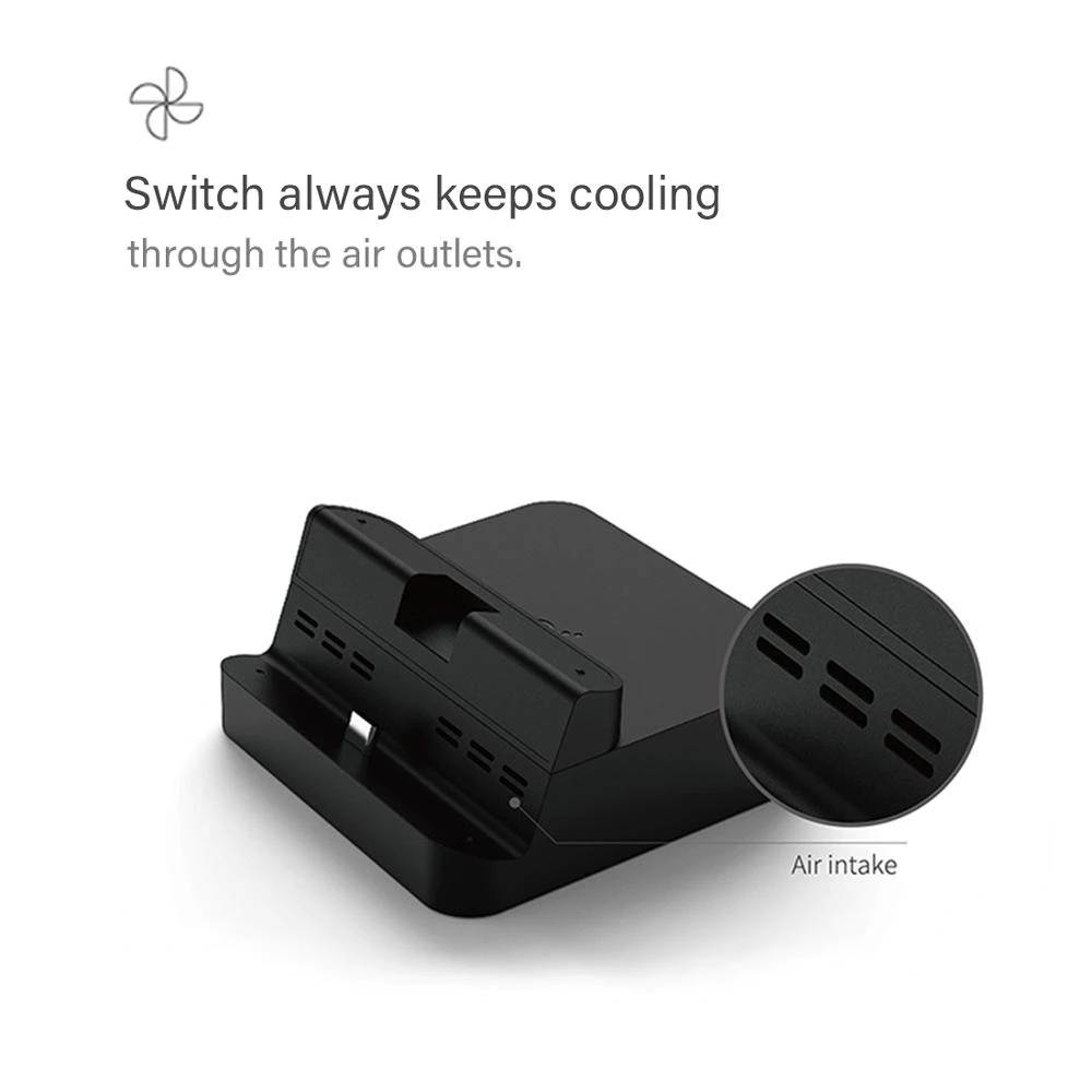 Portable DIY Dock for Nintendo Switch, GuliKit NS06 Docking Station with USB-C PD Charging Stand, Adapter and USB 3.0 Port