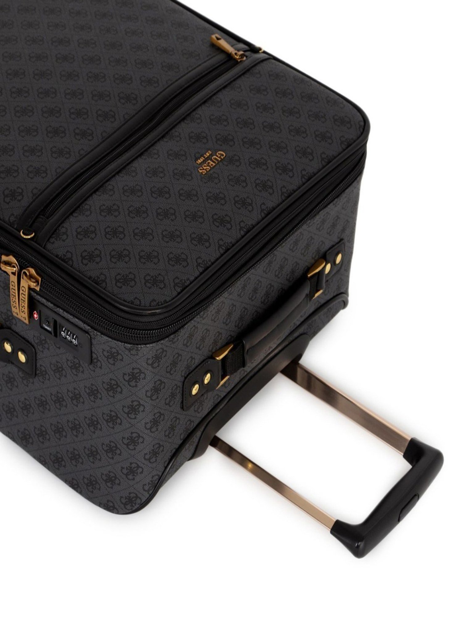 Guess Coal  Medium Soft Cabin Trolley Bag