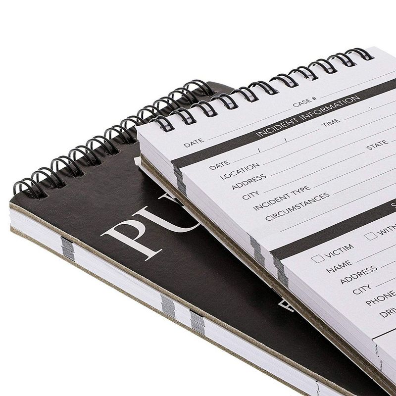 12-Pack Police and Public Safety Field Interview Notebooks, 4 X 8 Notepads