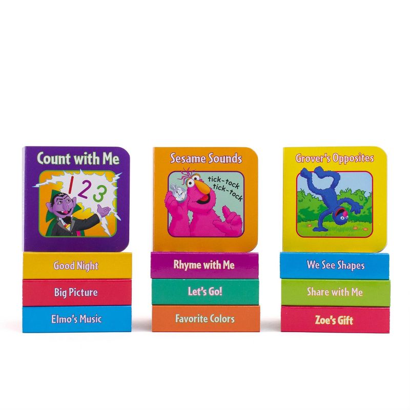 Sesame Street My First Library 12 Board Book Block Set - by Phoenix (Hardcover)