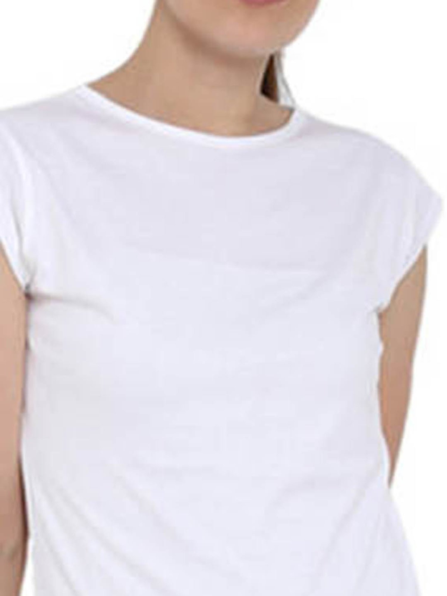 Appulse White & Grey Melange Cotton T-Shirt - Pack of 2