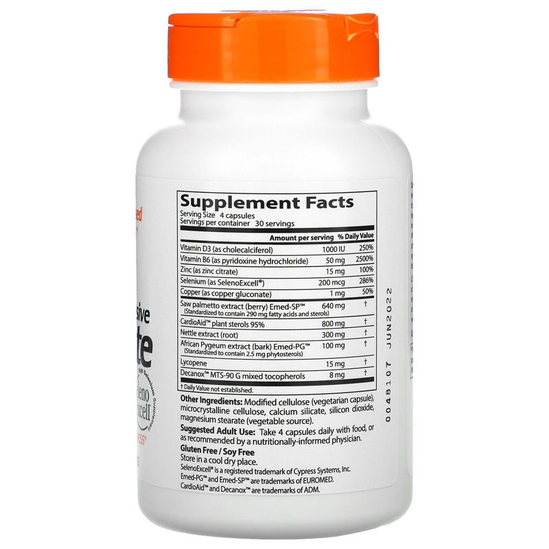 Doctor's Best Comprehensive Prostate Formula, 120 Veggie Caps, Dietary Supplements