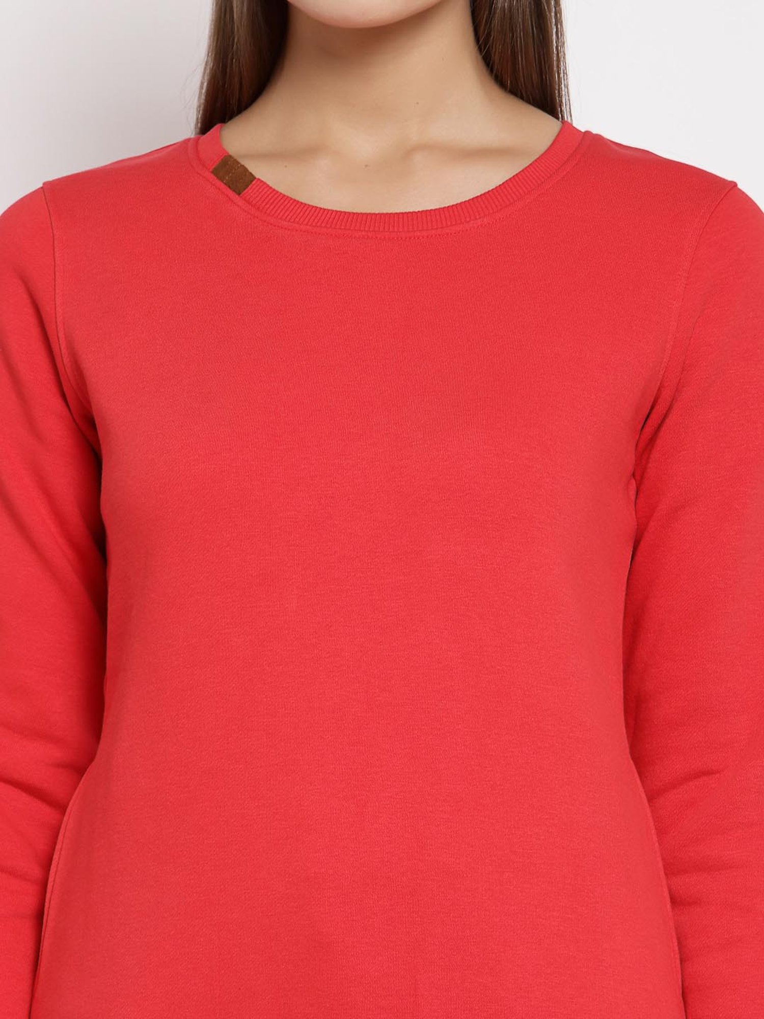 Juelle Red Round Neck Sweatshirt