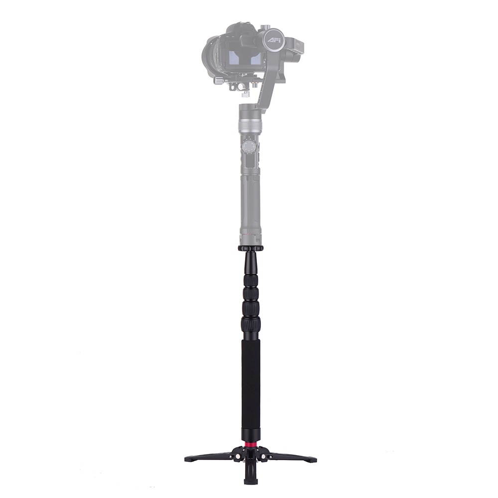 Multifunctional Photography Camera Monopod Aluminum Alloy with Detachable Tripod Stand Base 1/4 Inch & 3/8 Inch Screw Mount 46.5-128cm Adjustable Height Max. Load 5kg for DJI Rosin-S Zhiyun Crane 2/3